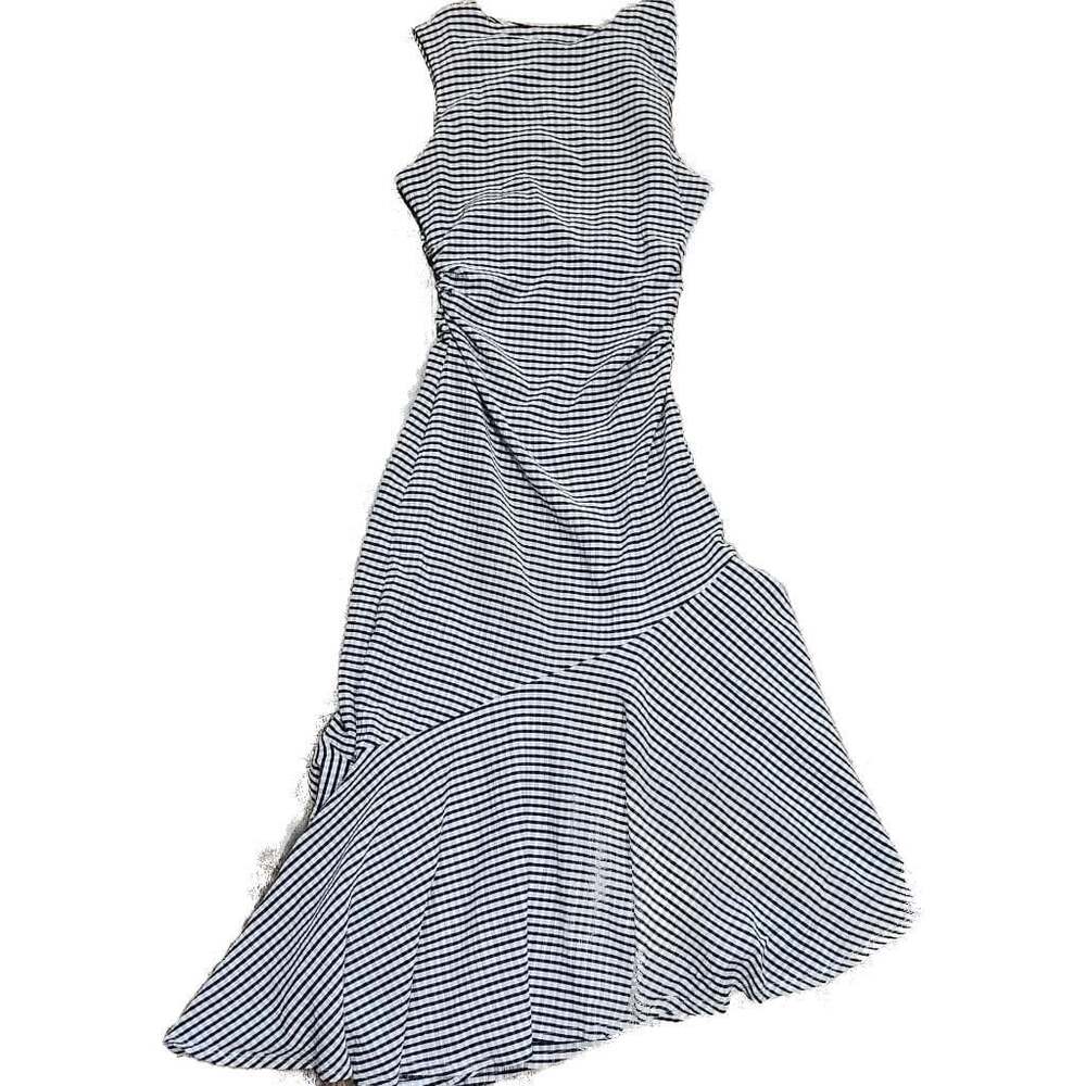 Rails Daija Asymmetric Midi Dress in Black Gingham